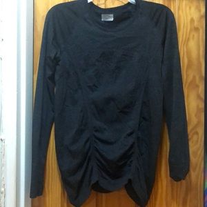 Athleta Long Sleeve Rouched Tech Shirt